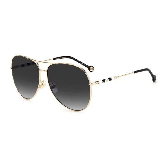 NEW CAROLINA HERRERA SUNGLASSES GOLD/GRAY WOMEN EYEWEAR CH 0034/S 0J5G 9O